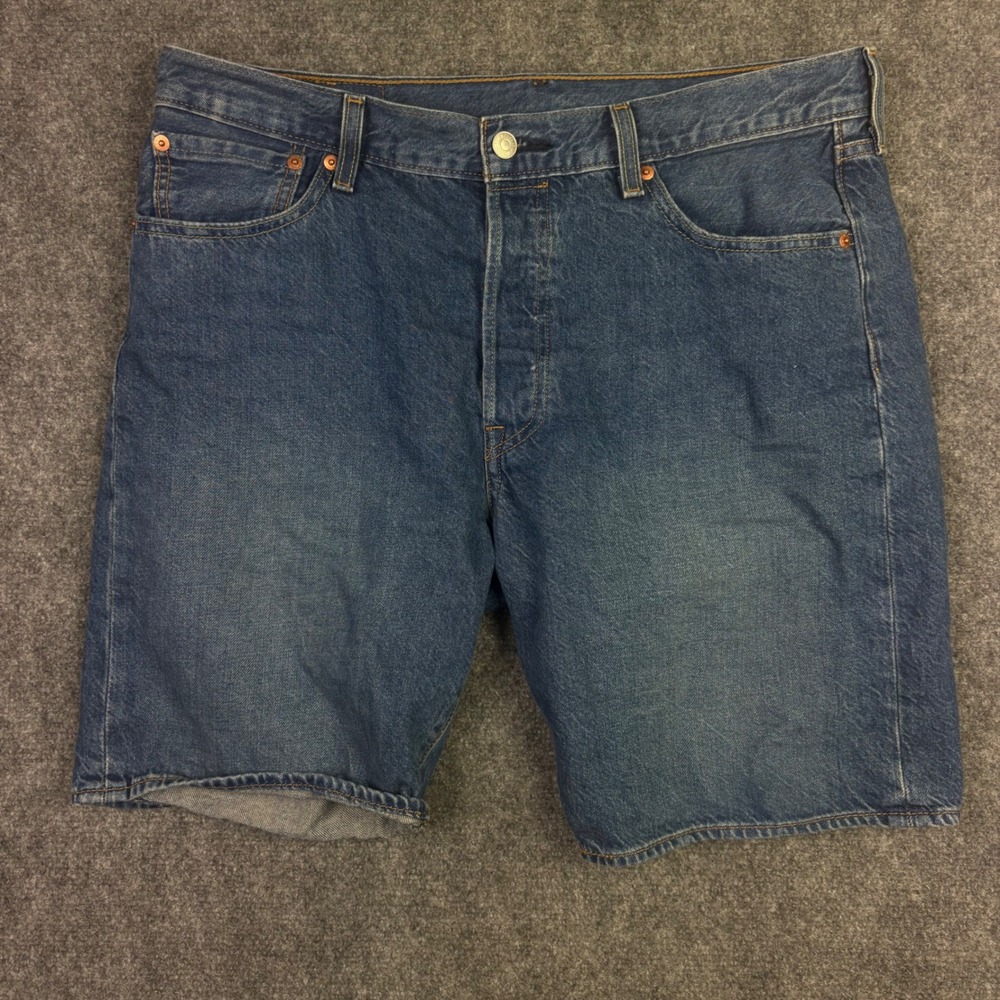 Levi's 501 Denim Shorts Mens 34 Blue Original Fit Button Fly Jean Shorts 0605